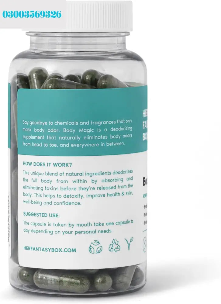 Body Magic Chlorophyll Capsules – 30 Vegan Capsules for Detox
