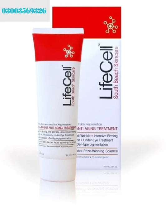 LifeCell South Beach Skincare All In One Anti Aging Treatment 2.54 oz