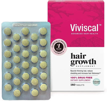 Viviscal Hair Growth Dietary Supplement with Collagen Complex 180 Tabs